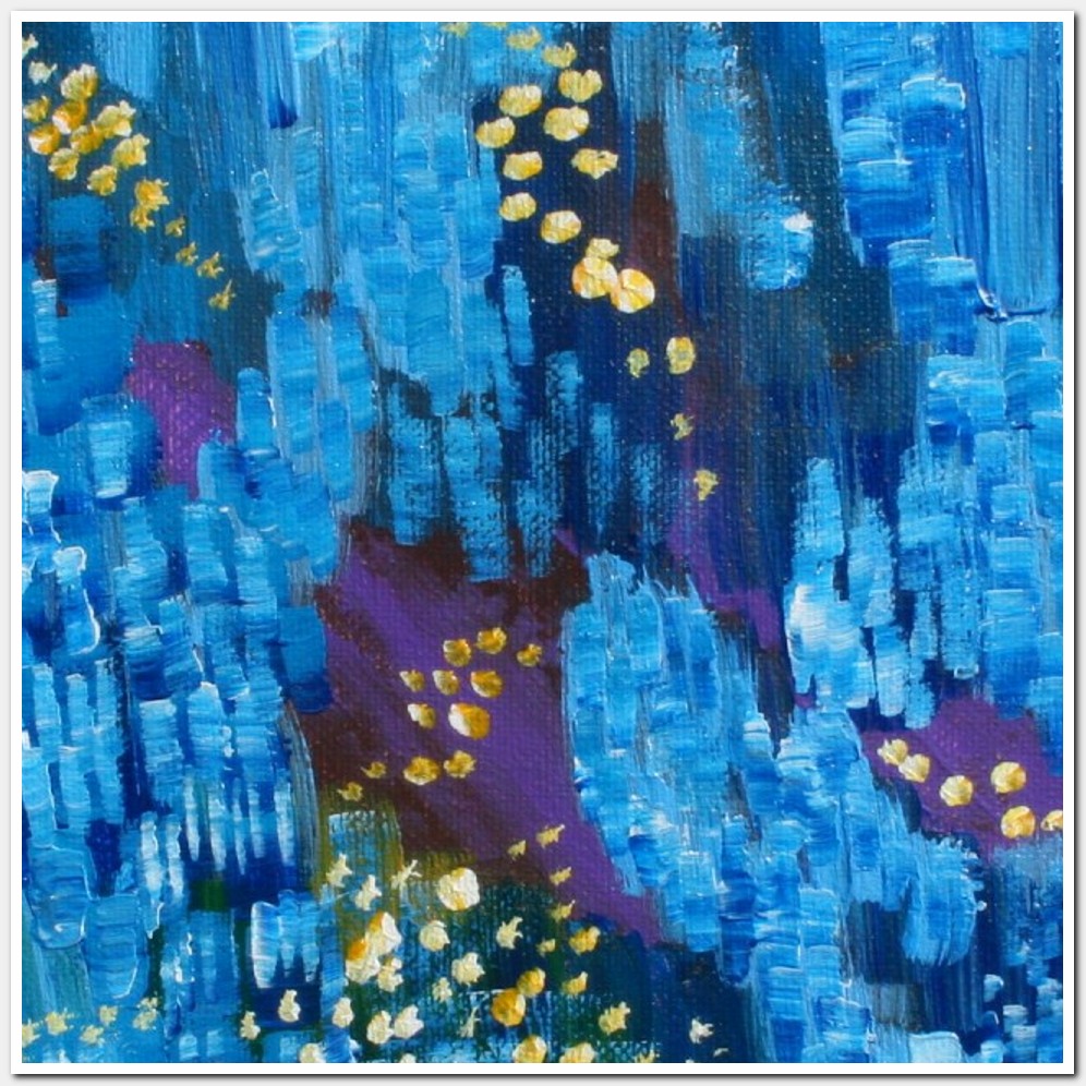 Painting titled 'City lights. Abstract' by Monica Fallini
