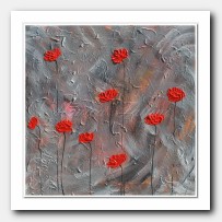 Red Poppies at night