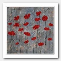 Red Poppies on a rainy day
