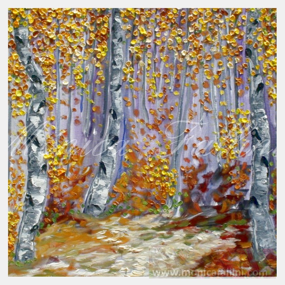 Painting titled 'Aspen landscape' by Monica Fallini