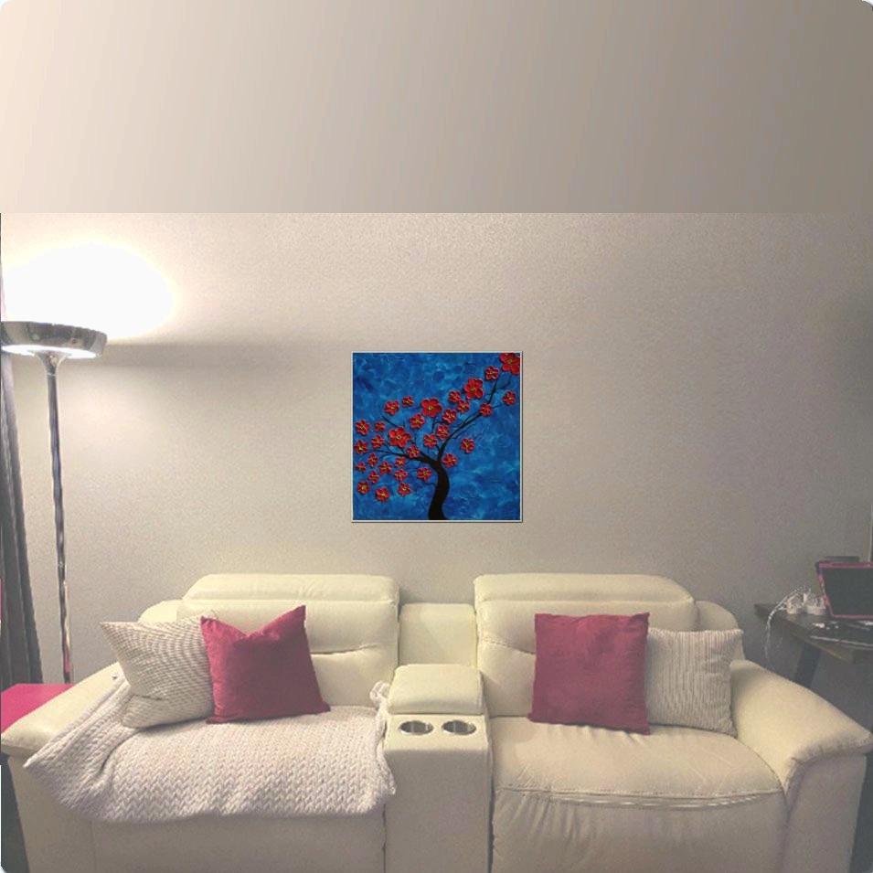 Painting titled 'Cherry tree near the Ocean' by Monica Fallini