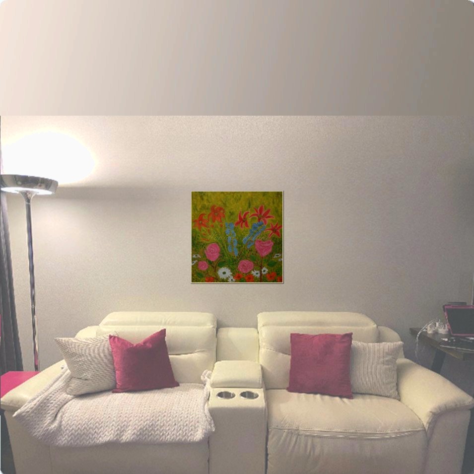 Painting titled 'Wild garden.' by Monica Fallini