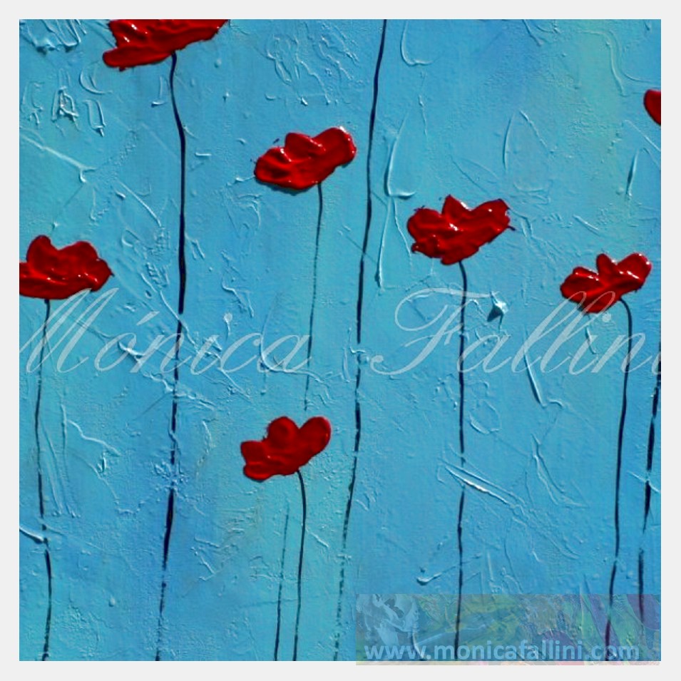 Painting titled 'A dream of Poppies' by Monica Fallini