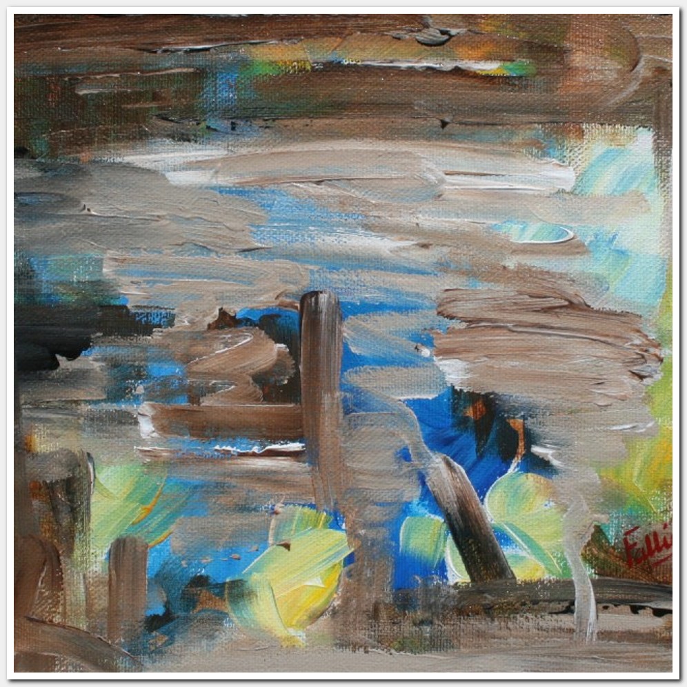 Painting titled 'Into the city' by Monica Fallini