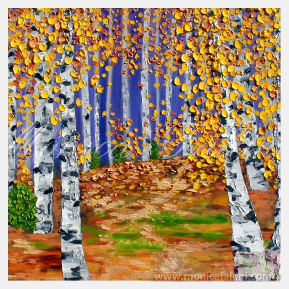 Painting titled 'Aspen landscape. ' by Monica Fallini