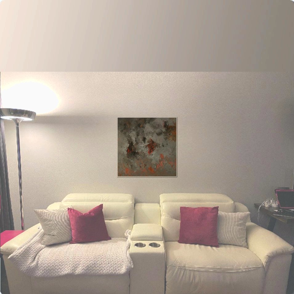 Painting titled 'Untitled. Gray abstraction.' by Monica Fallini
