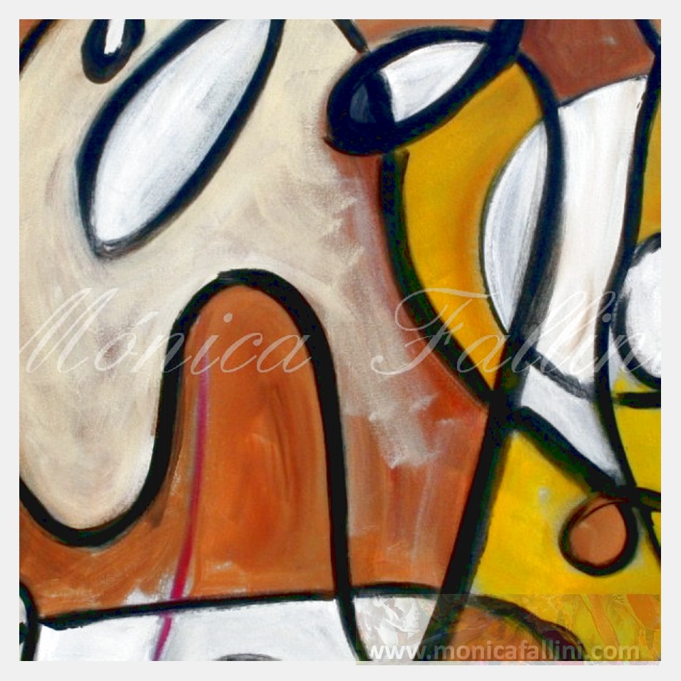 Painting titled 'Abstract study # 1' by Monica Fallini