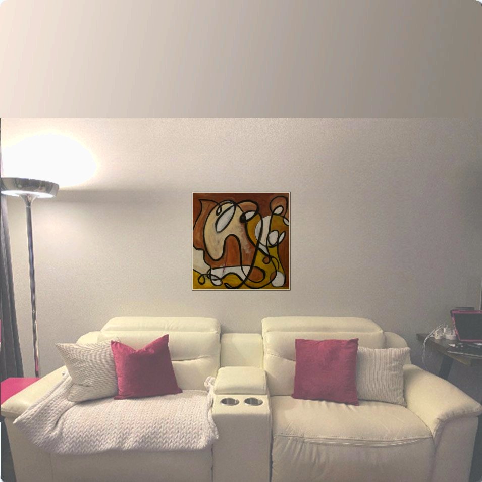 Painting titled 'Abstract study # 1' by Monica Fallini