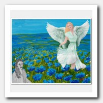 Dream of freedom # 1. Winged woman angel