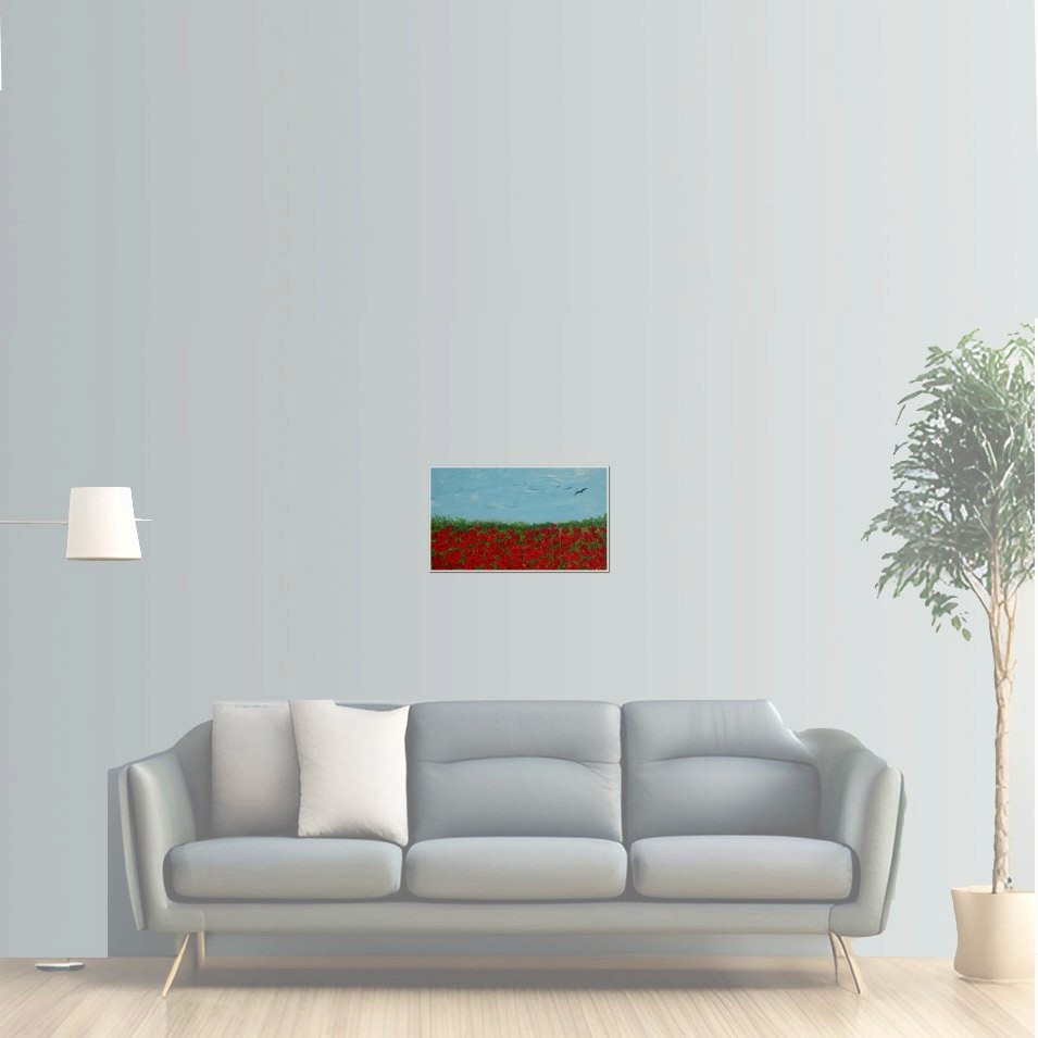 Painting titled 'Georgetown Poppies, Texas' by Monica Fallini