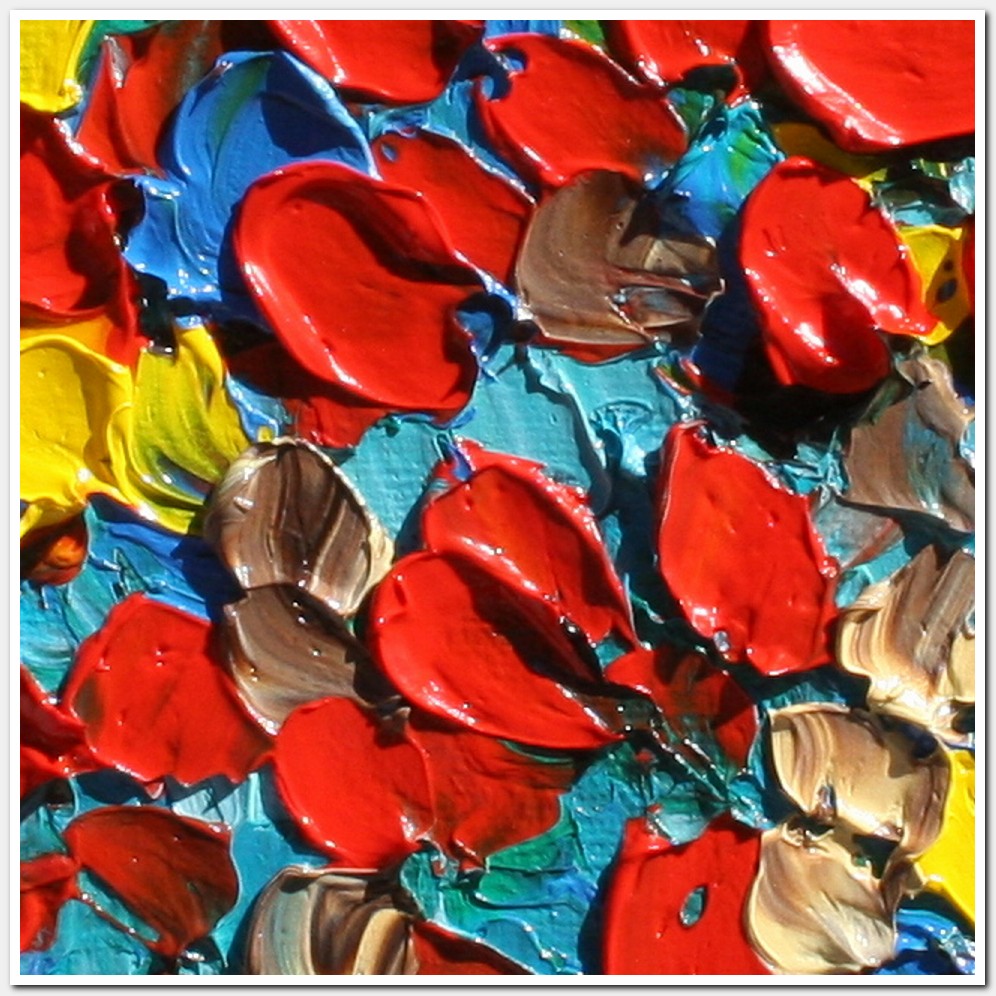 Painting titled 'Wild flowers abstraction # 1' by Monica Fallini