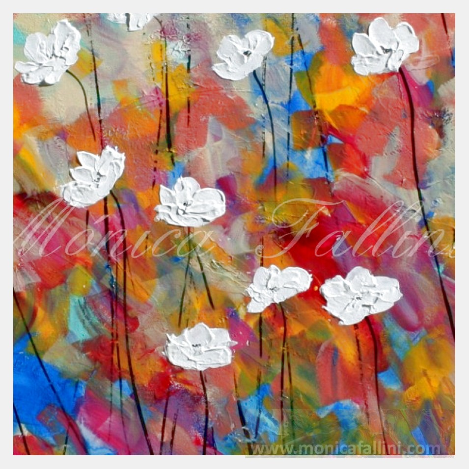 Painting titled 'Summer Poppies.' by Monica Fallini