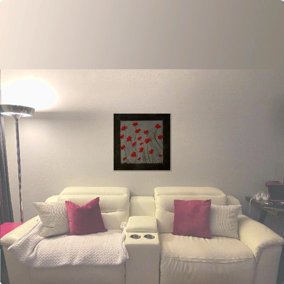 Painting titled 'Red Poppies happiness # 1' by Monica Fallini
