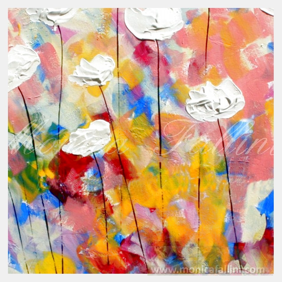 Painting titled 'Summer Poppies. ' by Monica Fallini