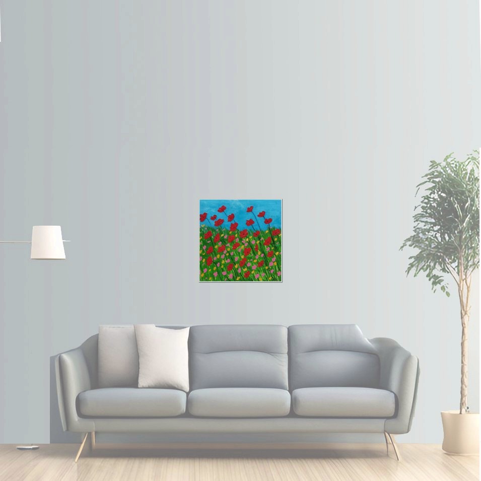 Painting titled 'Garden in Springtime.' by Monica Fallini