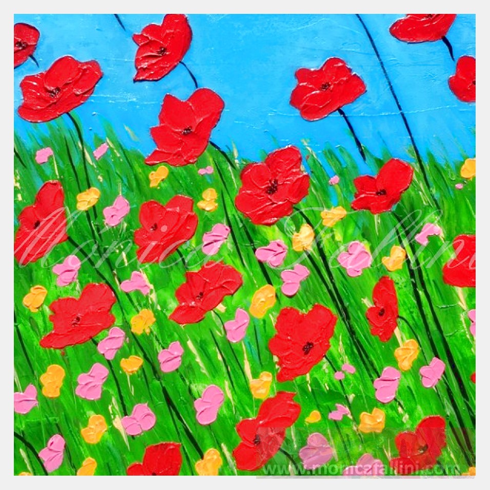 Painting titled 'Garden in Springtime.' by Monica Fallini