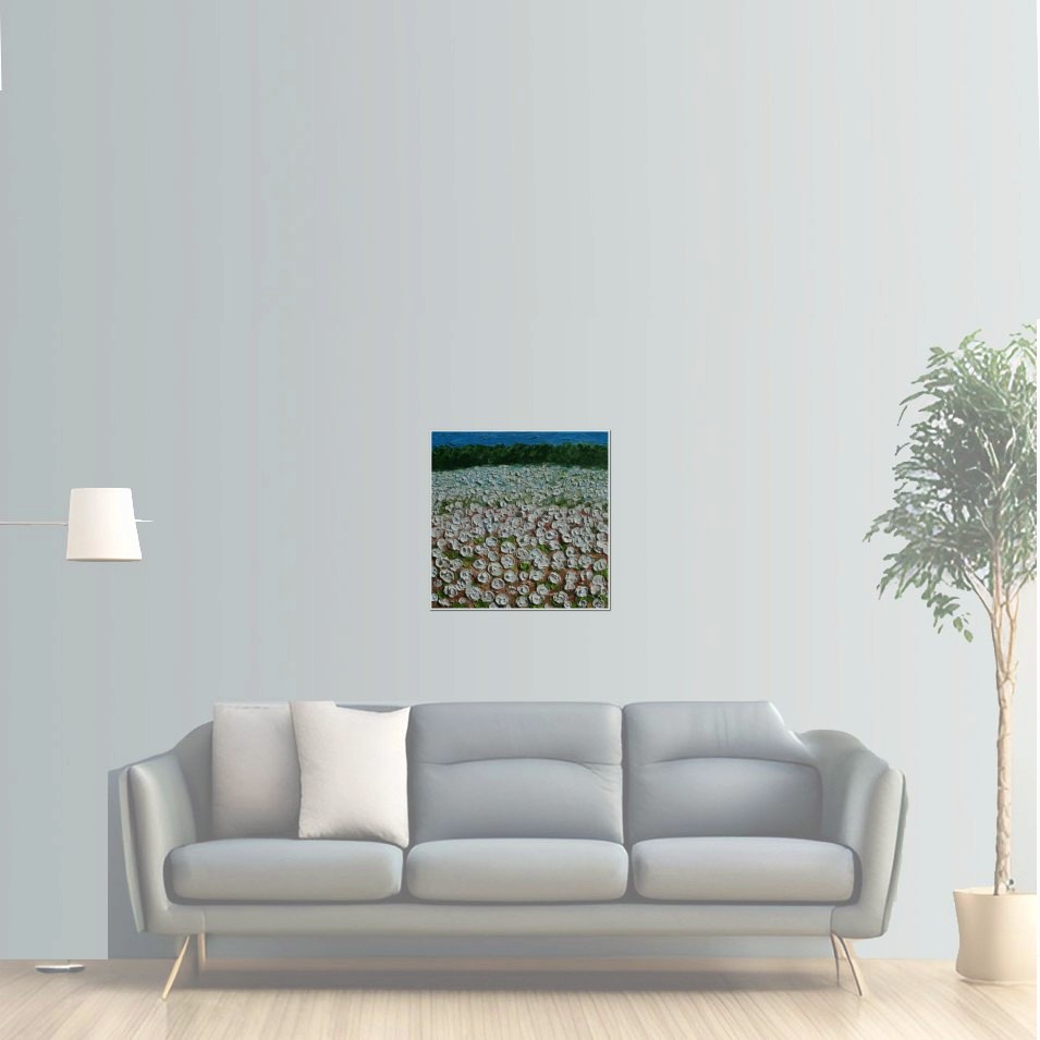 Painting titled 'Cotton field' by Monica Fallini