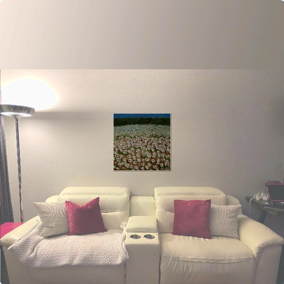 Painting titled 'Cotton field' by Monica Fallini