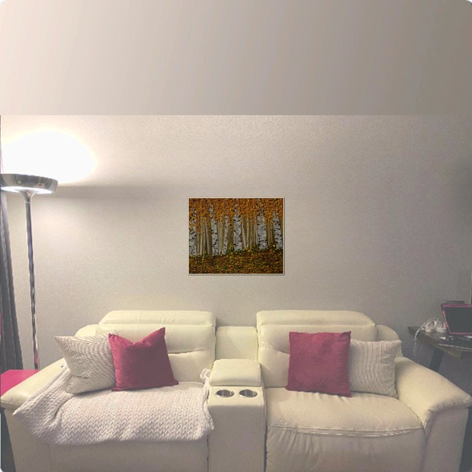 Painting titled 'A view of Aspens' by Monica Fallini