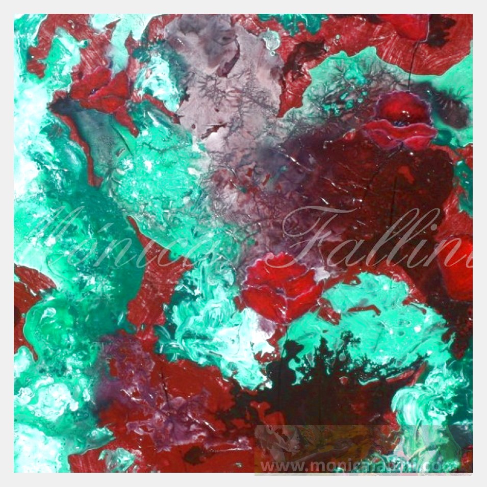 Painting titled 'Marble Poppies # 1' by Monica Fallini