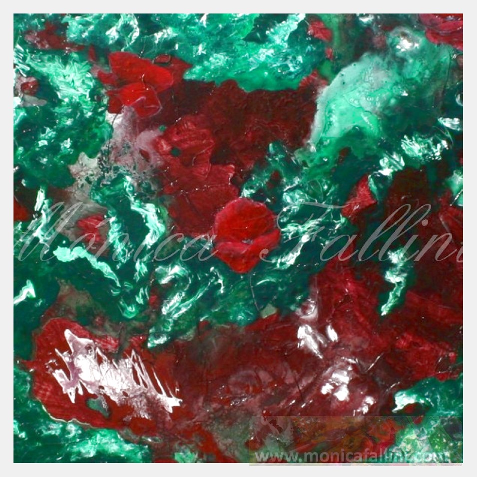 Painting titled 'Marble Poppies # 2' by Monica Fallini