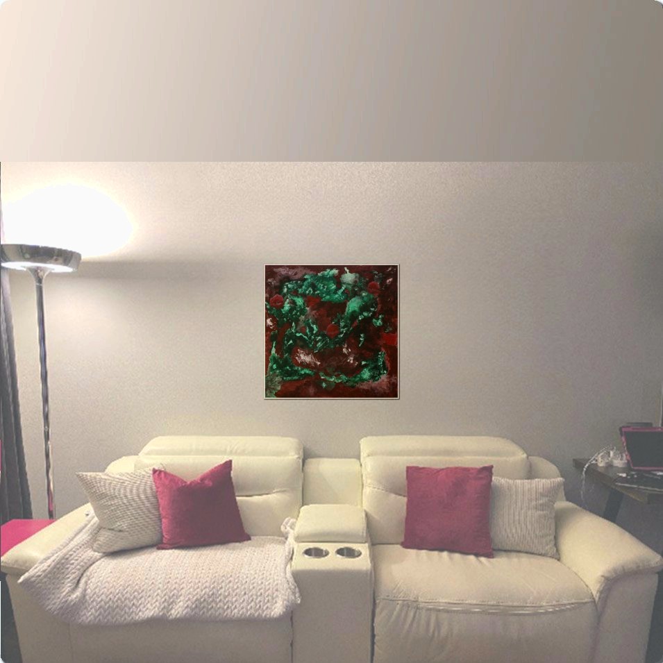 Painting titled 'Marble Poppies # 2' by Monica Fallini