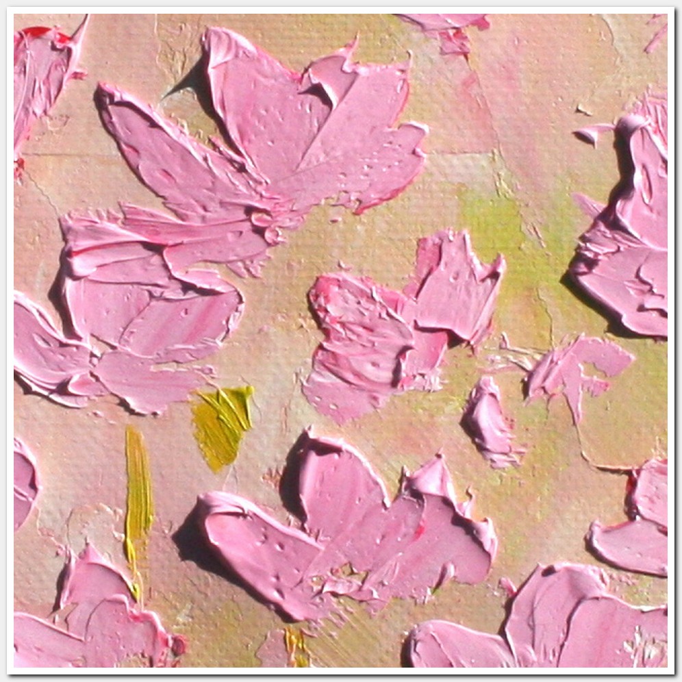 Painting titled 'Pink Poppies in Spring' by Monica Fallini
