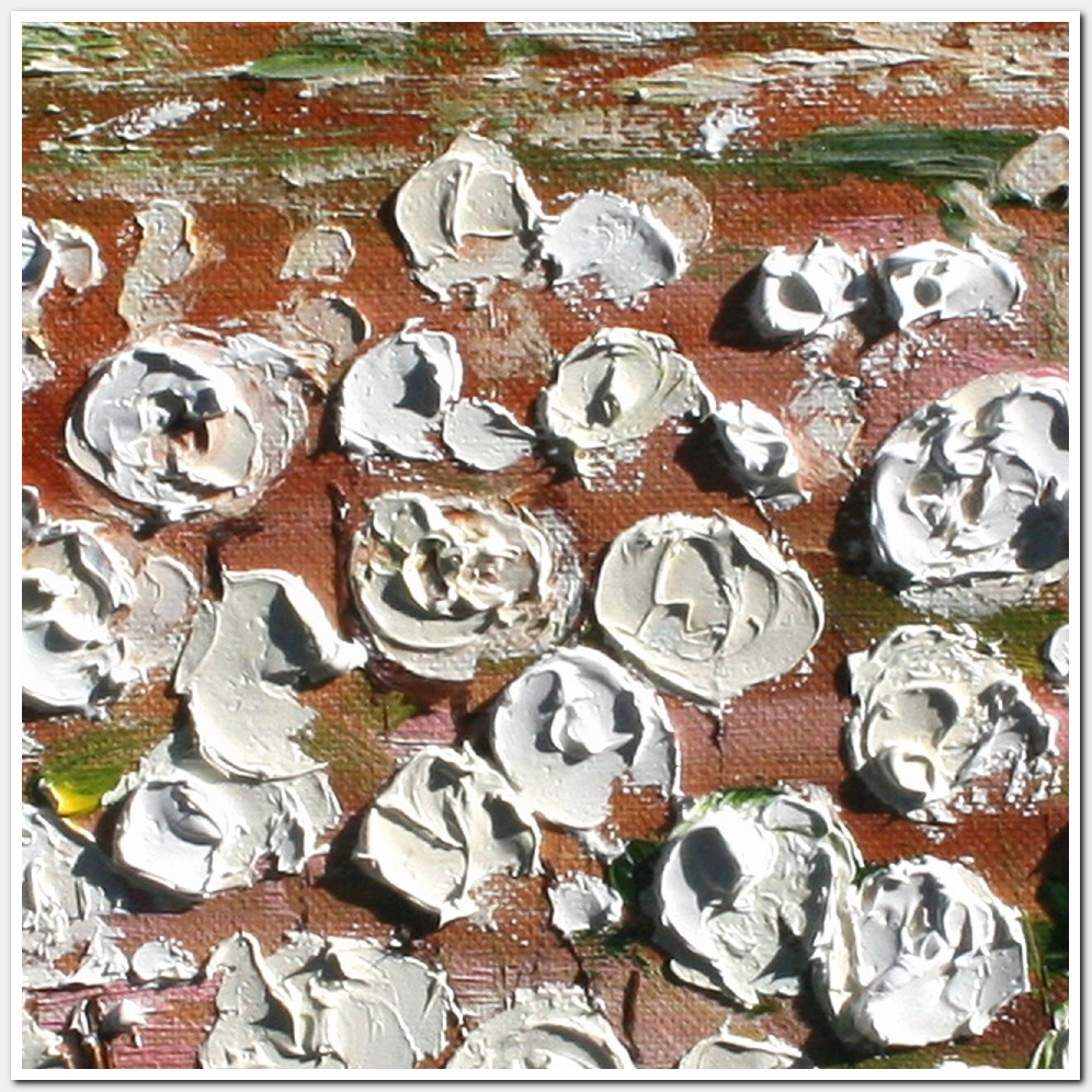 Painting titled 'Memories of Louisiana cotton fields' by Monica Fallini