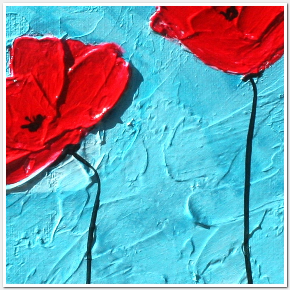 Painting titled 'Dancing Poppies in a dream # 1' by Monica Fallini
