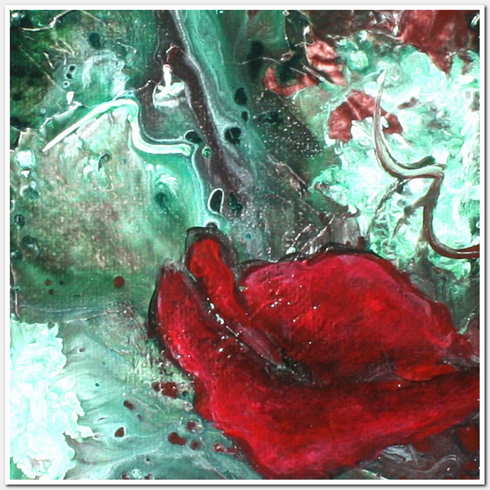 Painting titled 'Marble Poppies # 3' by Monica Fallini
