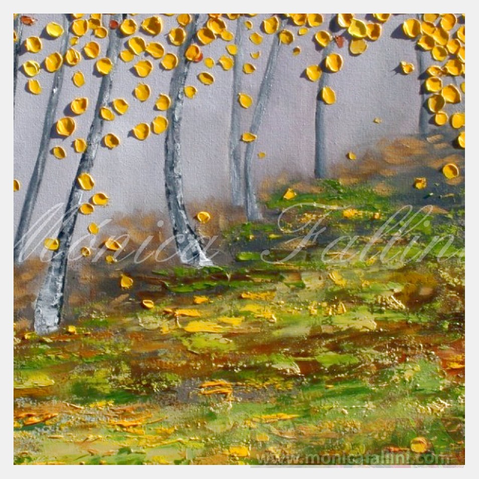 Painting titled 'Aspen landscape #2.' by Monica Fallini