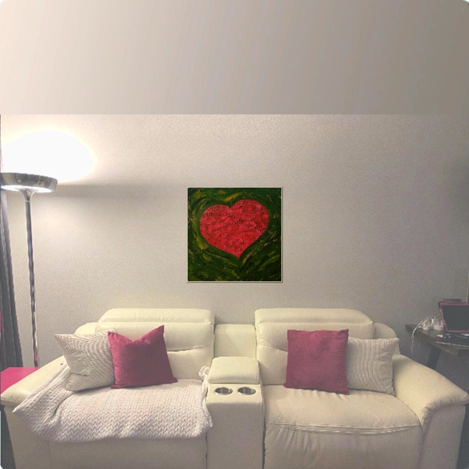 Painting titled 'Blooming heart # 1.' by Monica Fallini