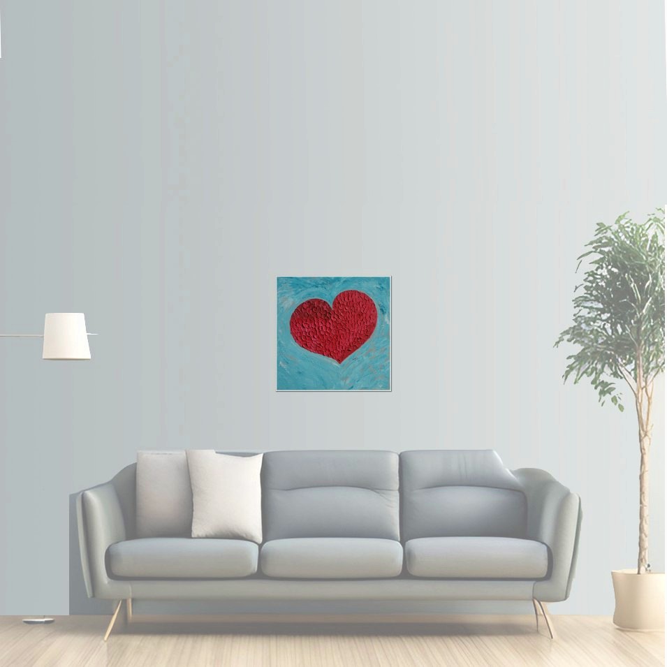 Painting titled 'Blooming heart # 2. ' by Monica Fallini