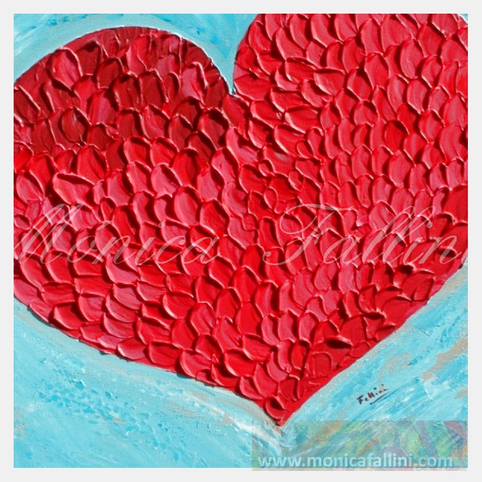 Painting titled 'Blooming heart # 2. ' by Monica Fallini
