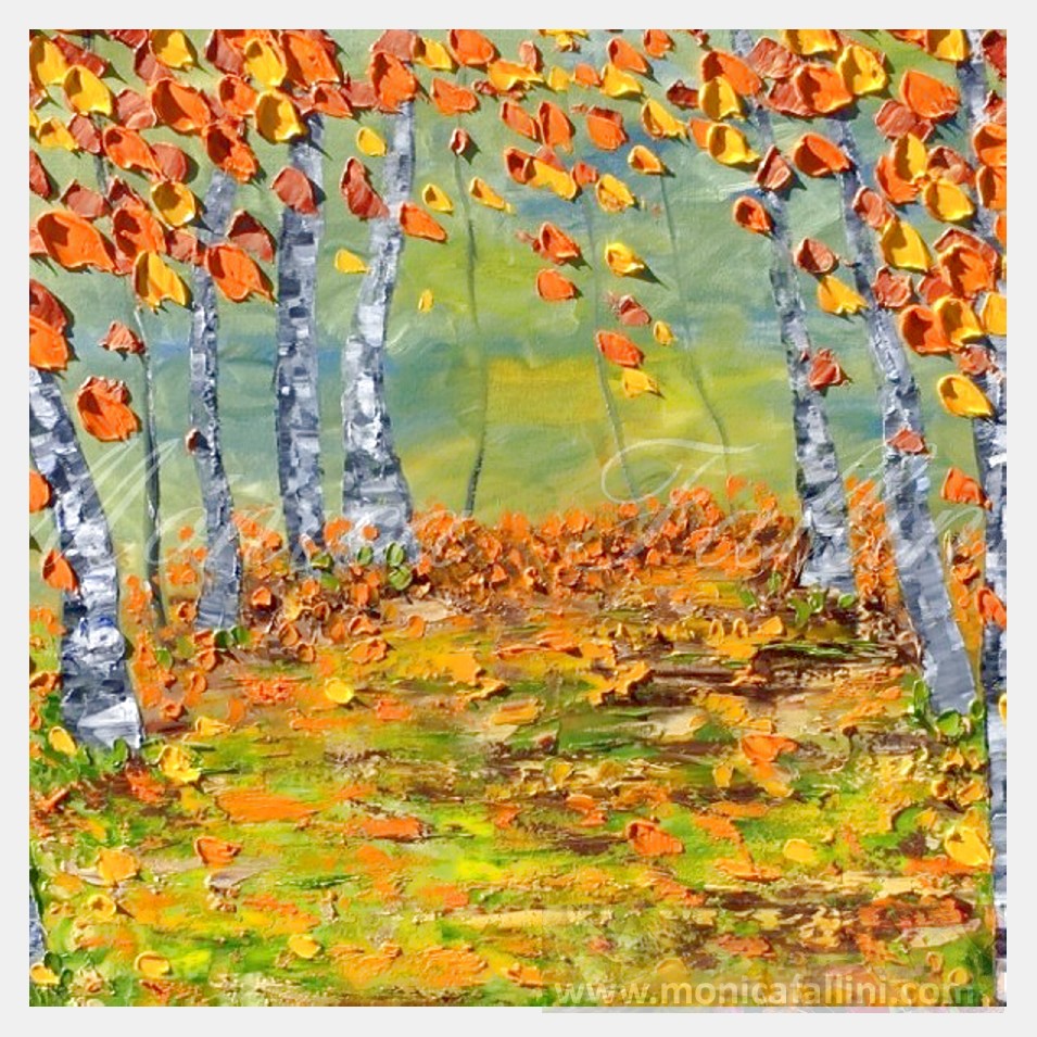 Painting titled 'Aspen landscape. ' by Monica Fallini