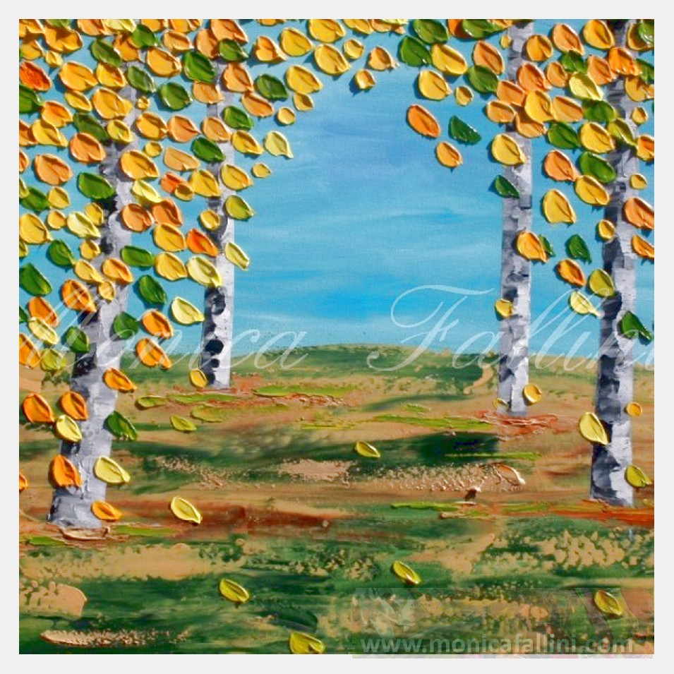 Painting titled 'Aspen landscape' by Monica Fallini
