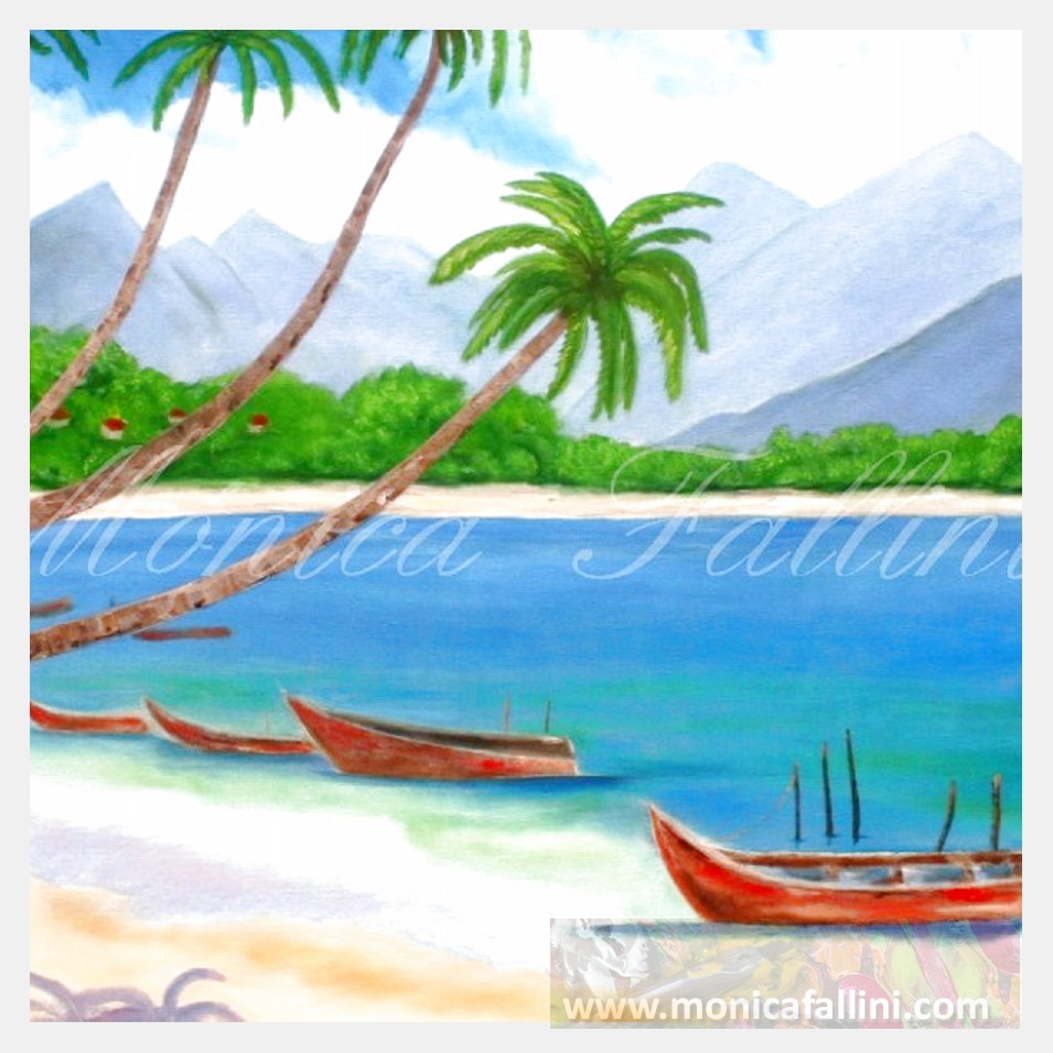 Painting titled 'Seascape' by Monica Fallini