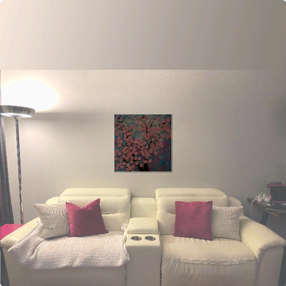 Painting titled 'Sakura, pink blossoms' by Monica Fallini