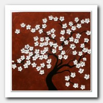Sakura, white blossoms. 