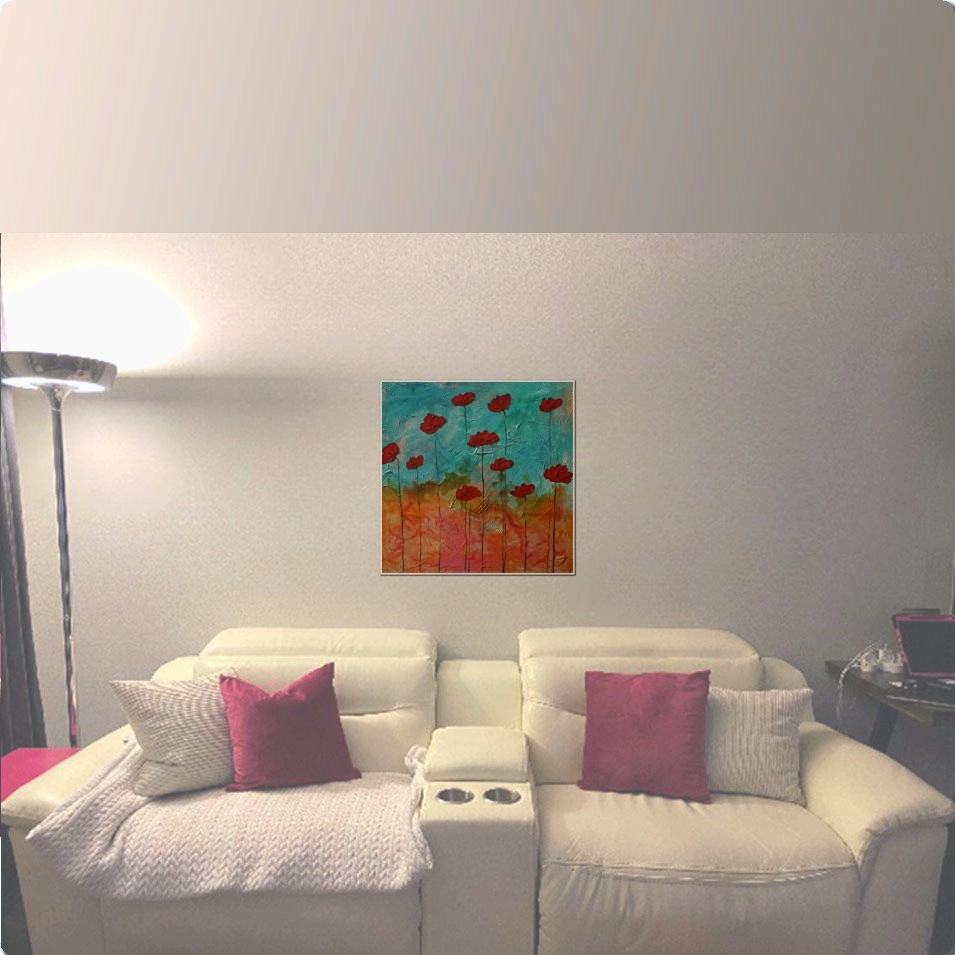 Painting titled 'Red Poppies after the rain. ' by Monica Fallini