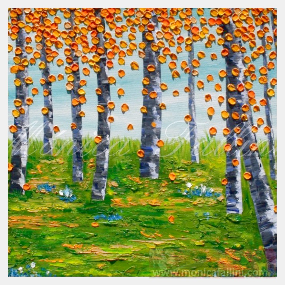 Painting titled 'Aspen dreams. ' by Monica Fallini