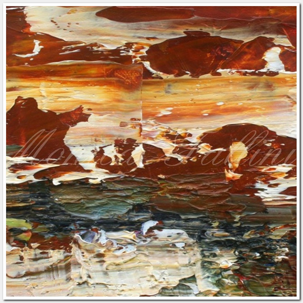Painting titled 'Earth geologic abstraction' by Monica Fallini