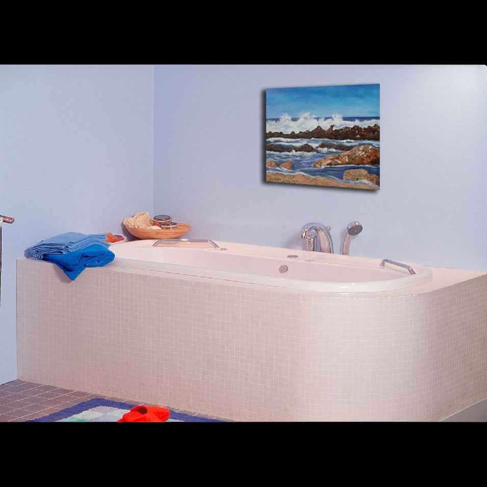 Painting titled 'La Paloma, Uruguay' by Monica Fallini