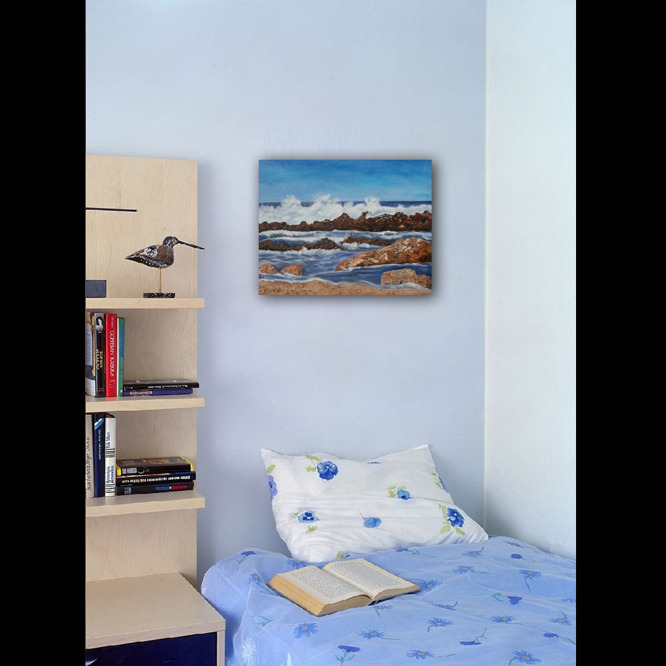 Painting titled 'La Paloma, Uruguay' by Monica Fallini