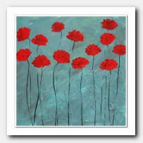 Blooming red Poppies