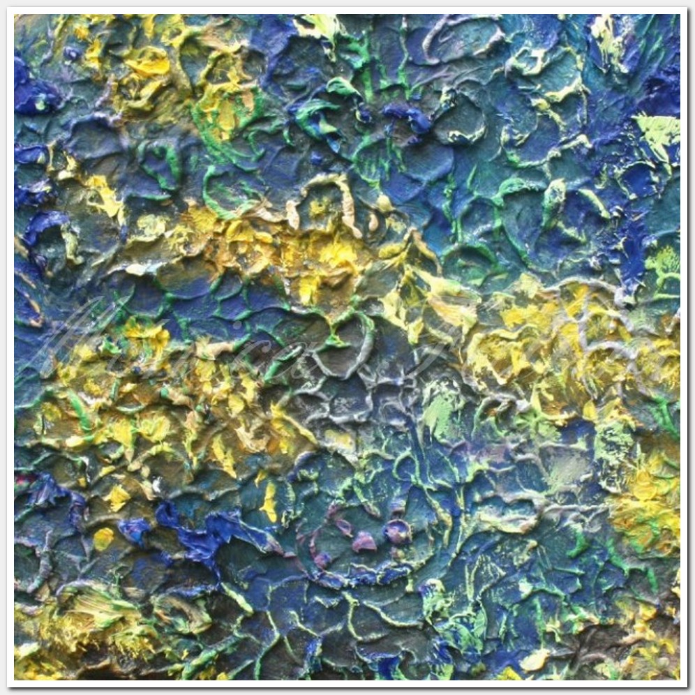 Painting titled 'Rosary of flowers. ' by Monica Fallini
