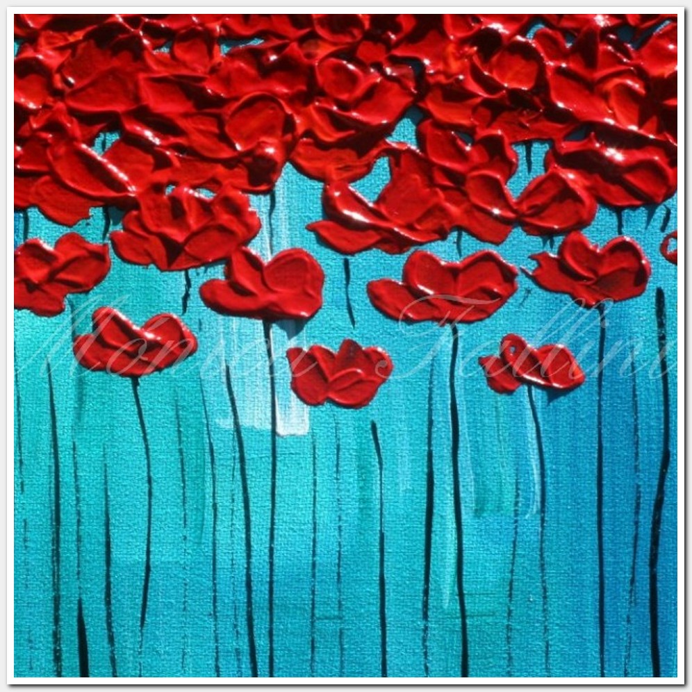 Painting titled 'Poppies in a dream' by Monica Fallini