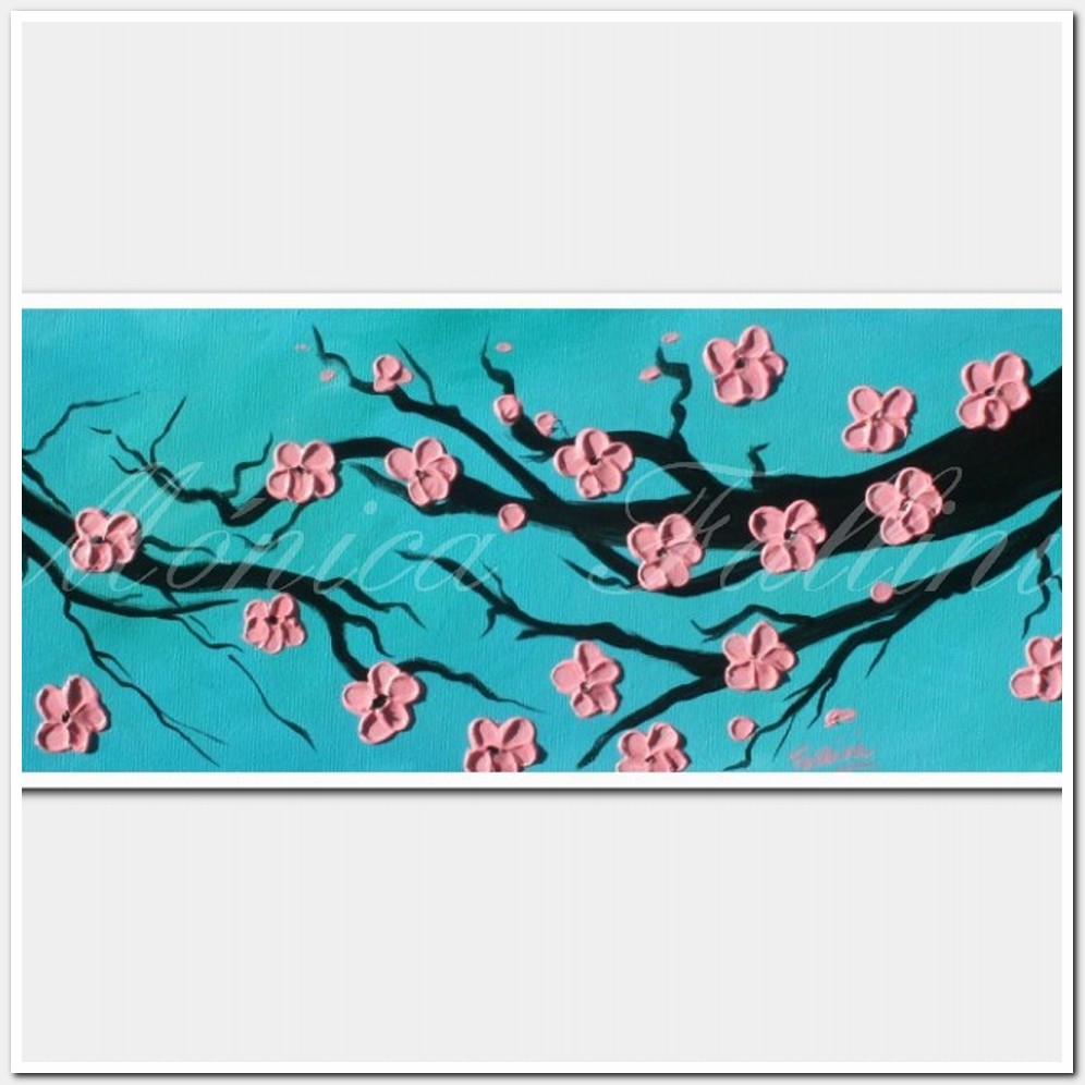 Painting titled 'Morning blossoms' by Monica Fallini