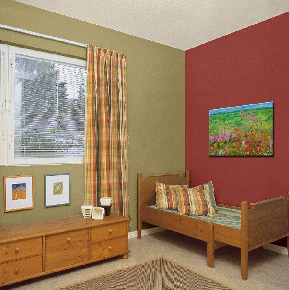Painting titled 'Wild garden' by Monica Fallini
