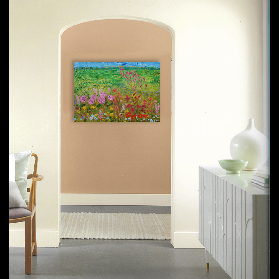 Painting titled 'Wild garden' by Monica Fallini